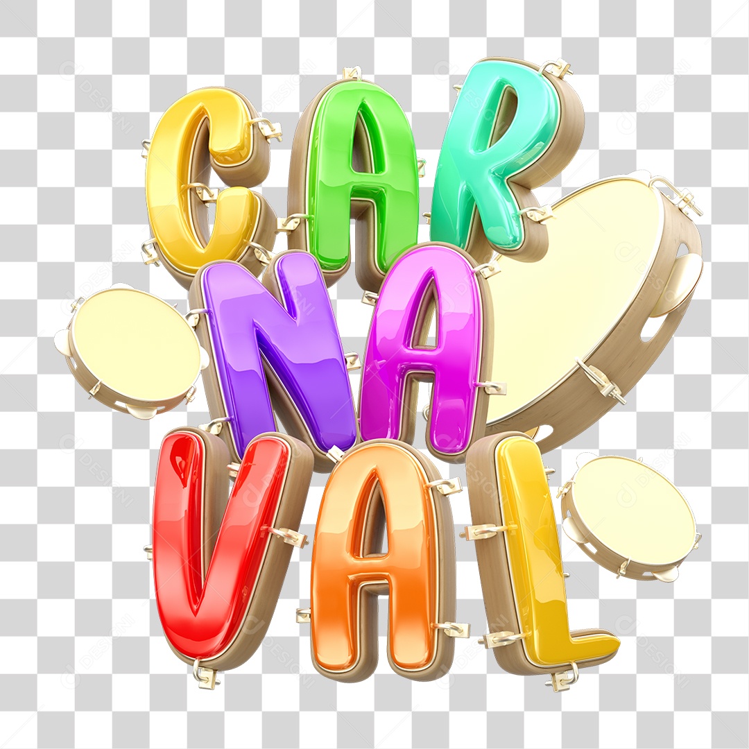 Selo 3D Carnaval PNG Transparente