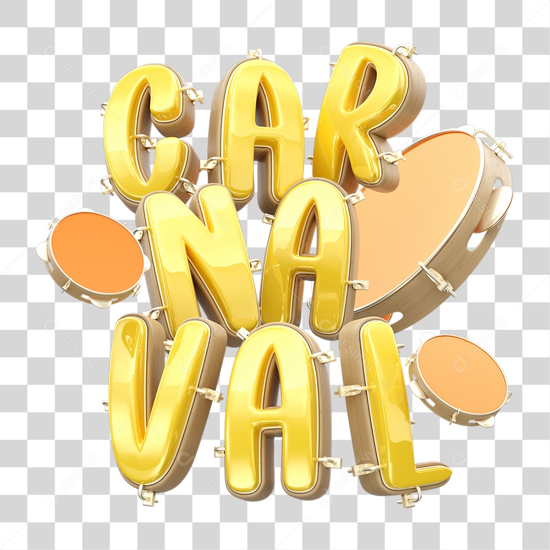 Selo 3D Carnaval PNG Transparente