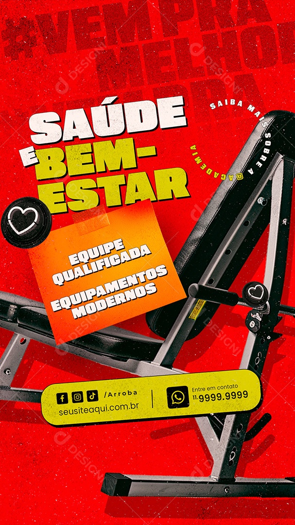 Story Academia Saúde e Bem Estar Social Media PSD Editável