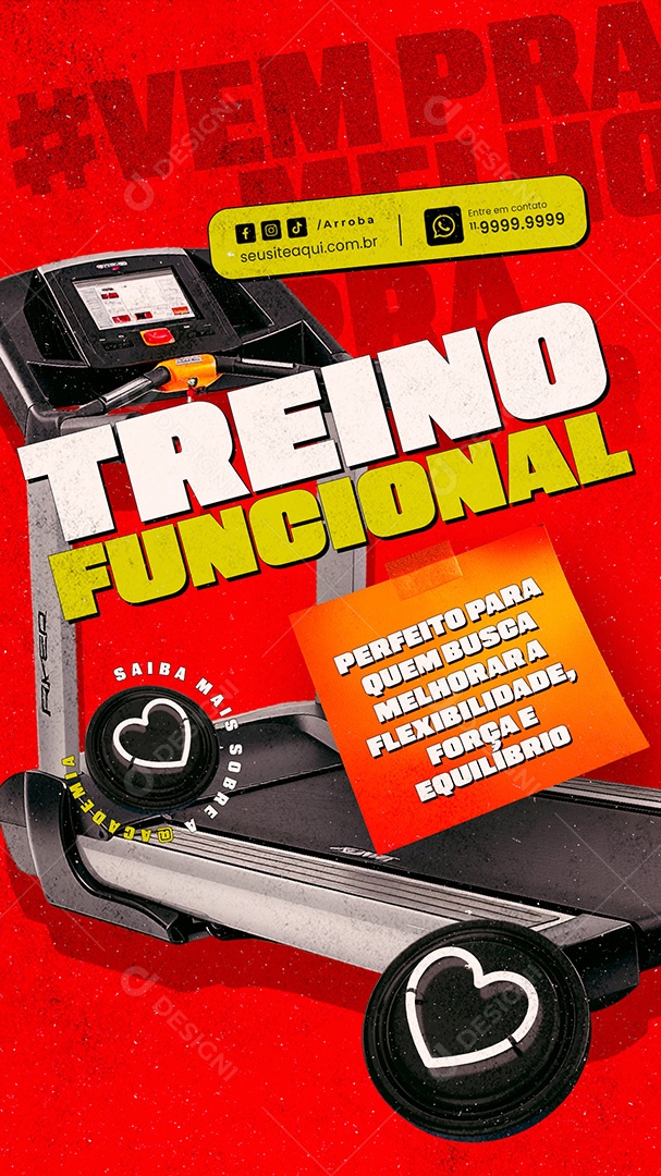 Story Academia Treino Funcional Social Media PSD Editável