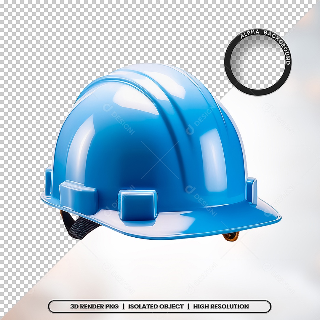3D Element Safety Helmet Blue For PSD Composition