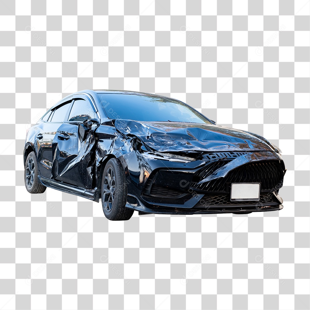 Carro Batido Amassado PNG Transparente