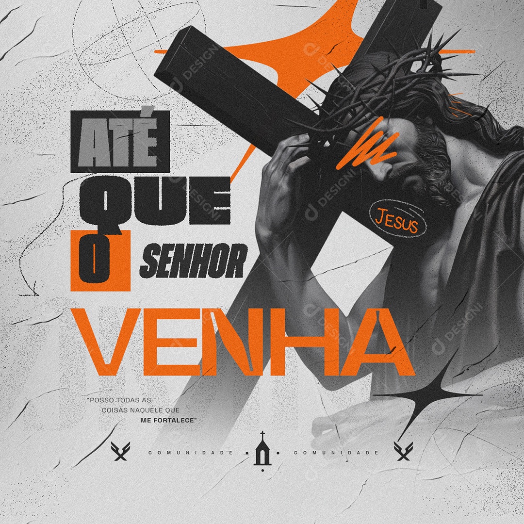 Igreja Até Que o Senhor Venha Social Media PSD Editável
