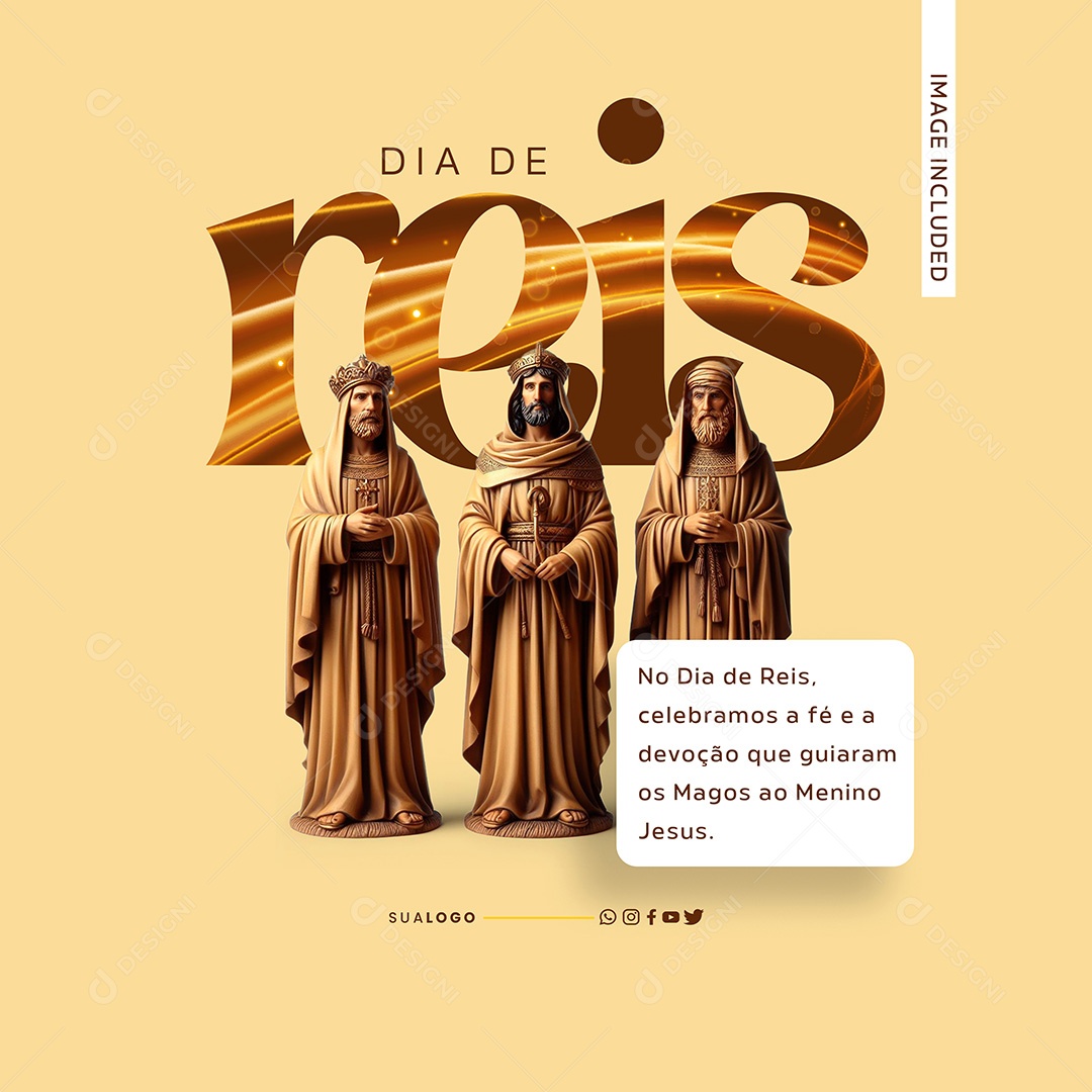 Dia de Reis 06 de Janeiro Celebramos a Fé Social Media PSD Editável