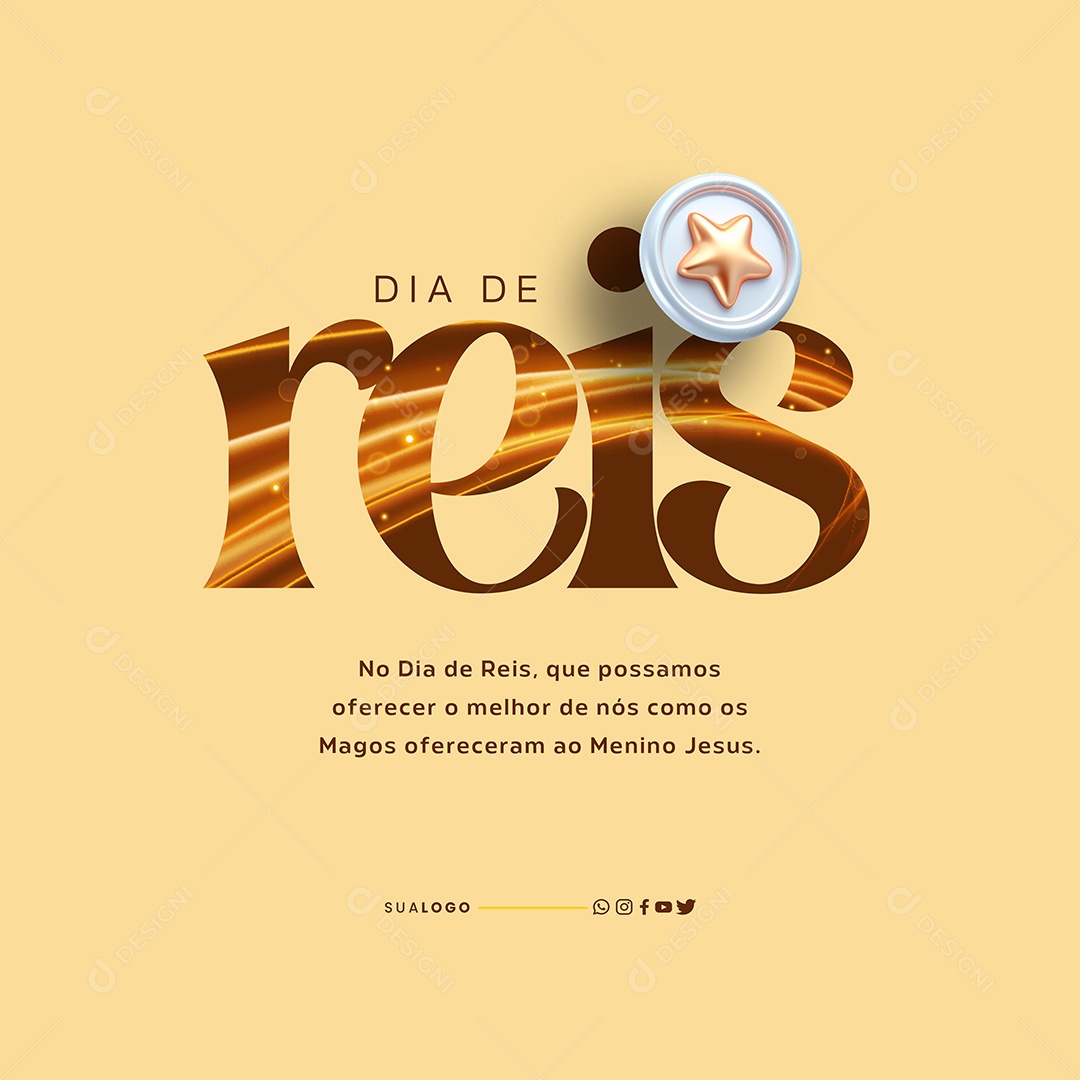 Dia de Reis 06 de Janeiro Que Possamos Oferecer o Melhor Social Media PSD Editável