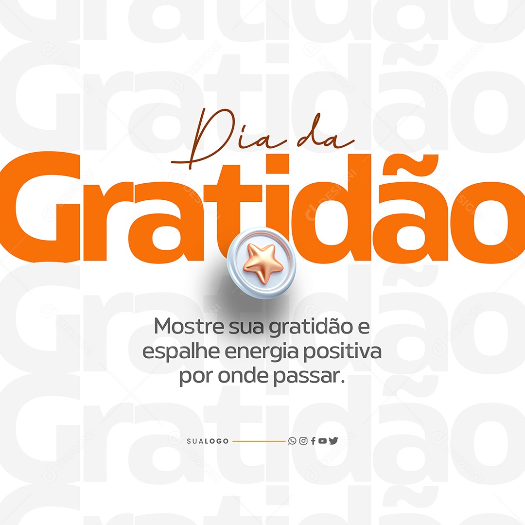 Dia da Gratidão 06 de Janeiro Mostre Sua Gratidão Social Media PSD Editável