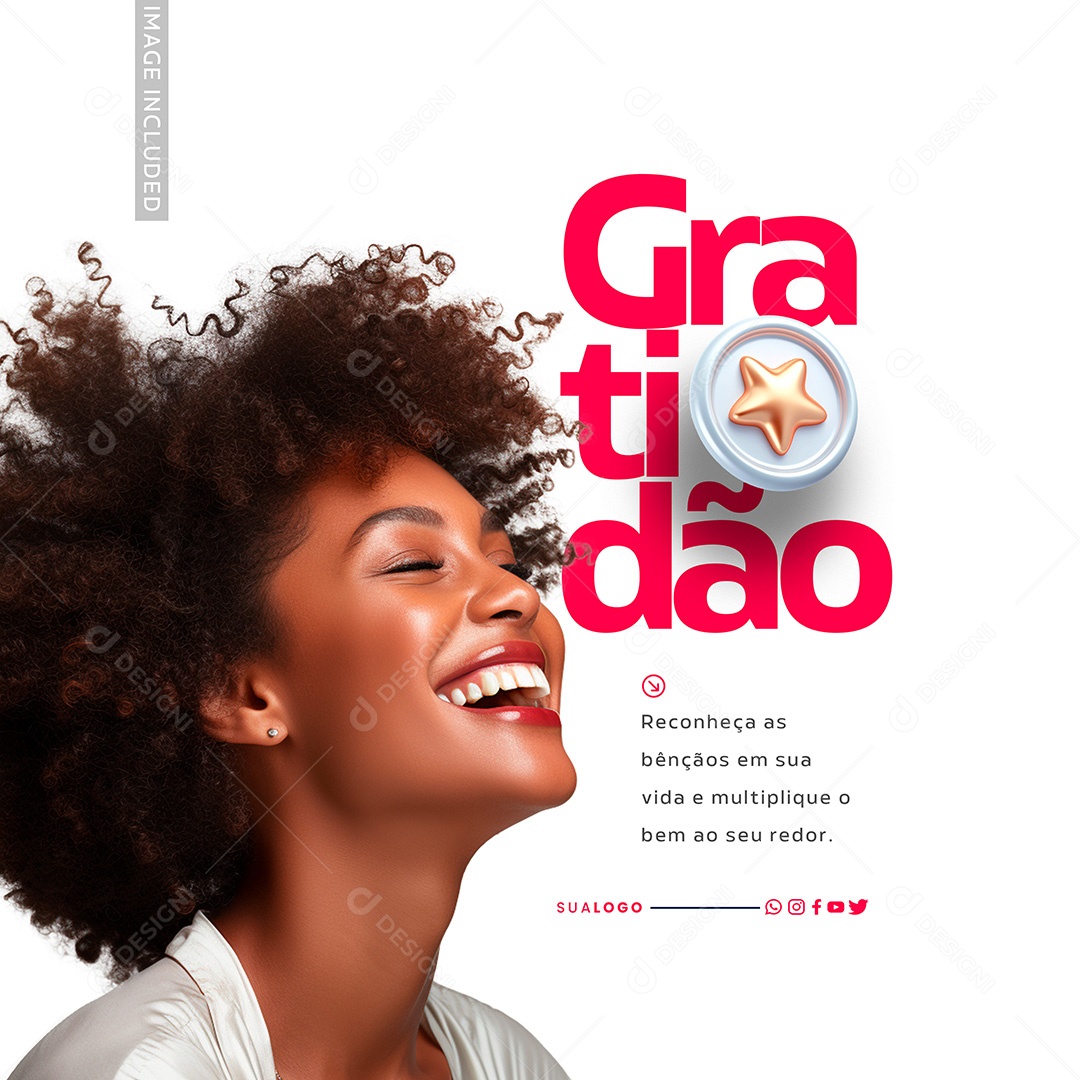 Dia da Gratidão 06 de Janeiro Multiplique o Bem Social Media PSD Editável