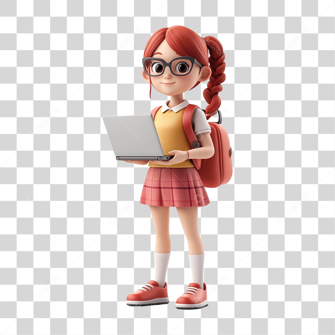 Personagem Estudante PNG Transparente