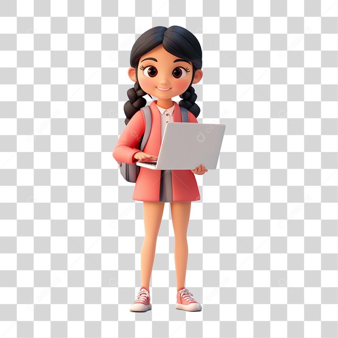 Personagem Estudante PNG Transparente