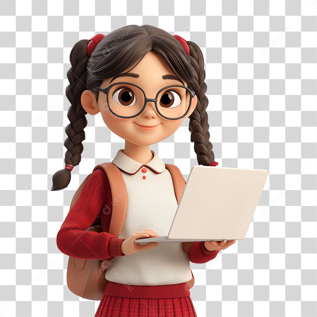 Personagem Estudante PNG Transparente