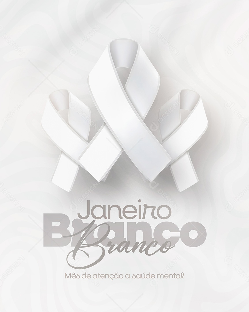 Janeiro Branco Campanha de Conscientização Social Media PSD Editável