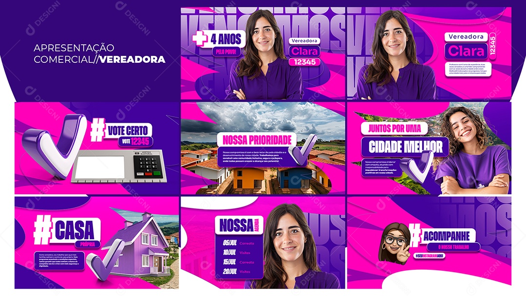 Apresentação Comercial Política Vereadora PSD Editável