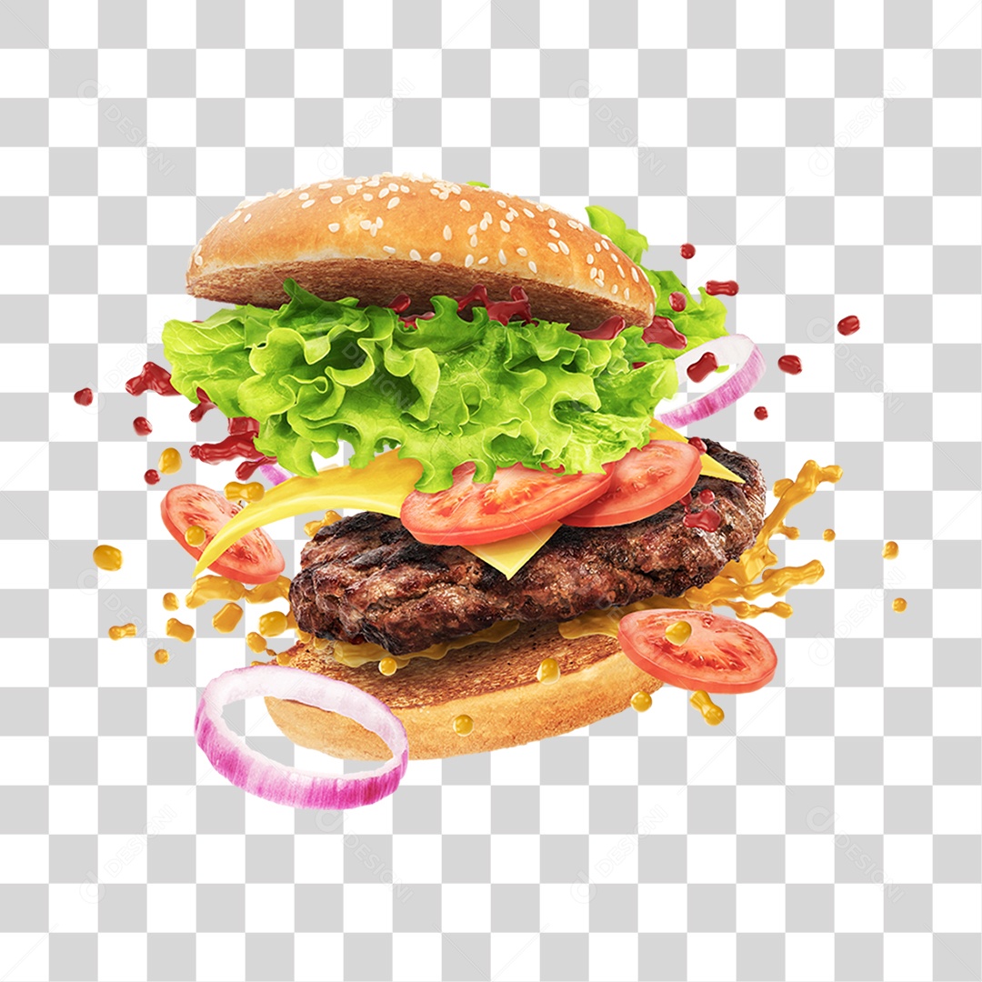 Hambúrguer Lanche Sanduiche PNG Transparente