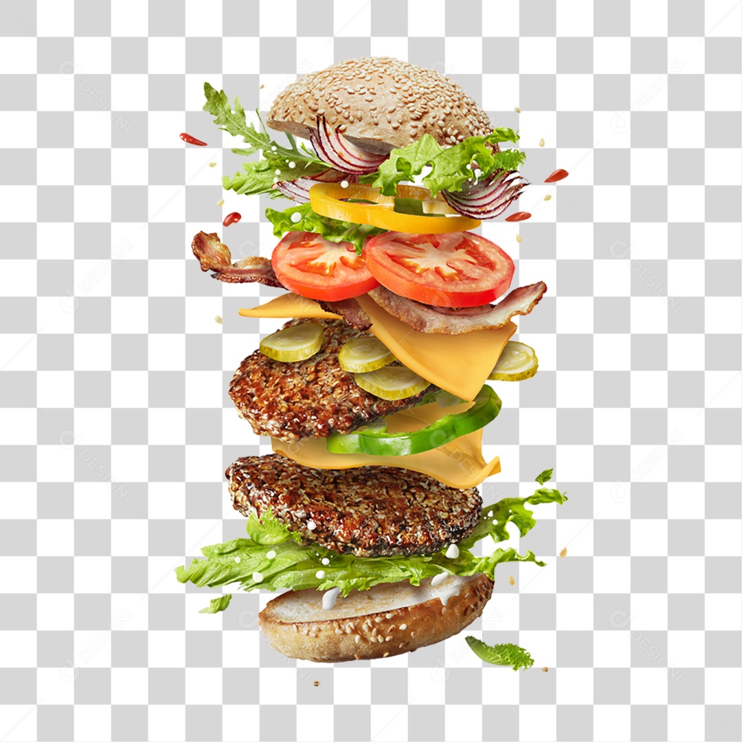 Hambúrguer Lanche Sanduiche PNG Transparente