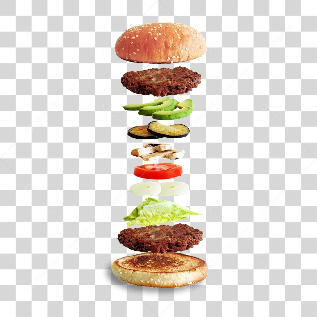 Hambúrguer Sanduiche PNG Transparente