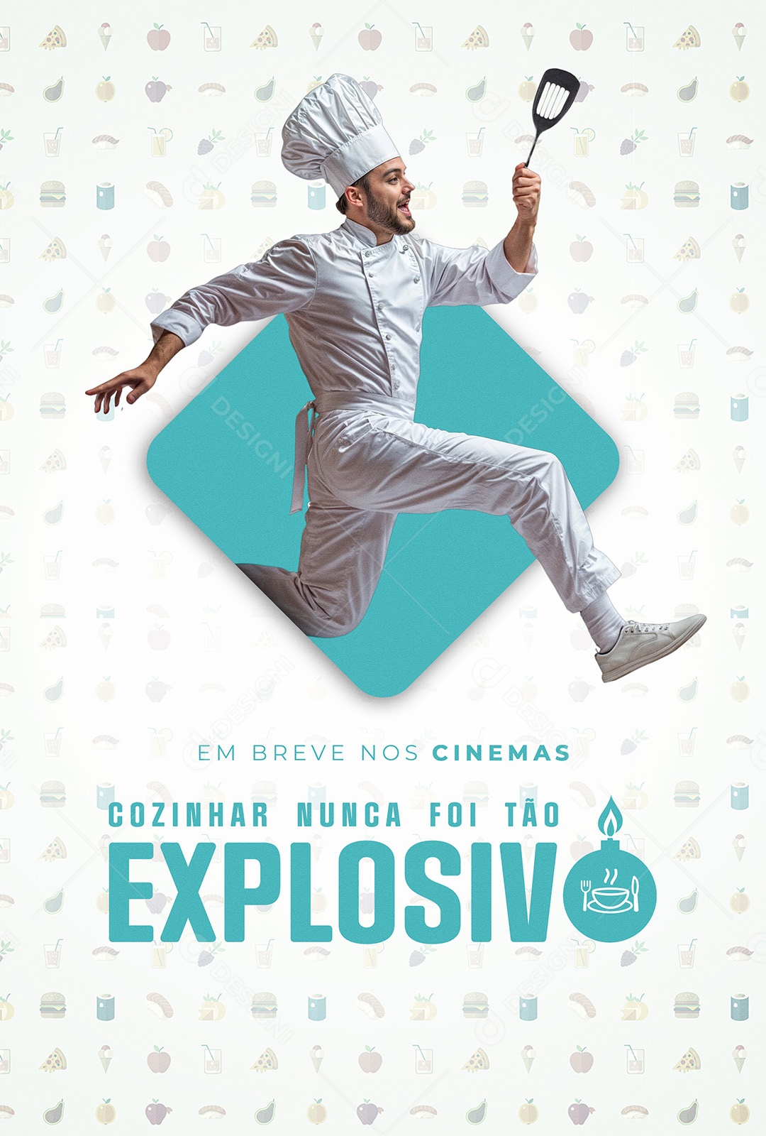 Post para Social Media Cozinheiro Mockup PSD Editável