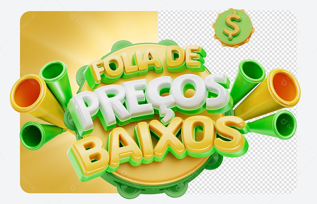 Selo 3D Folia de Preços Baixos Para Composição PSD