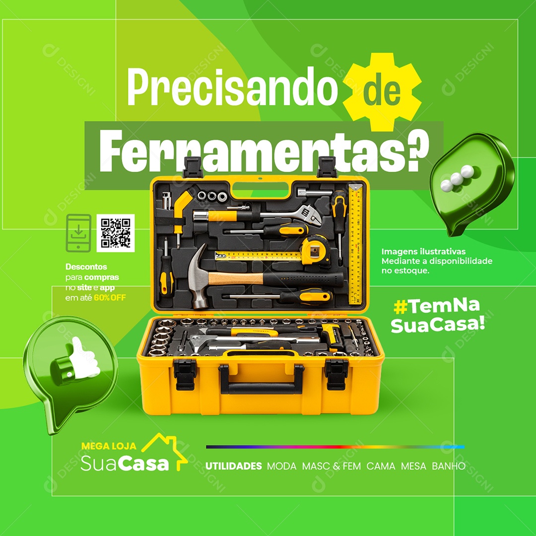 Utilidades Precisando de Ferramentas Social Media PSD Editável