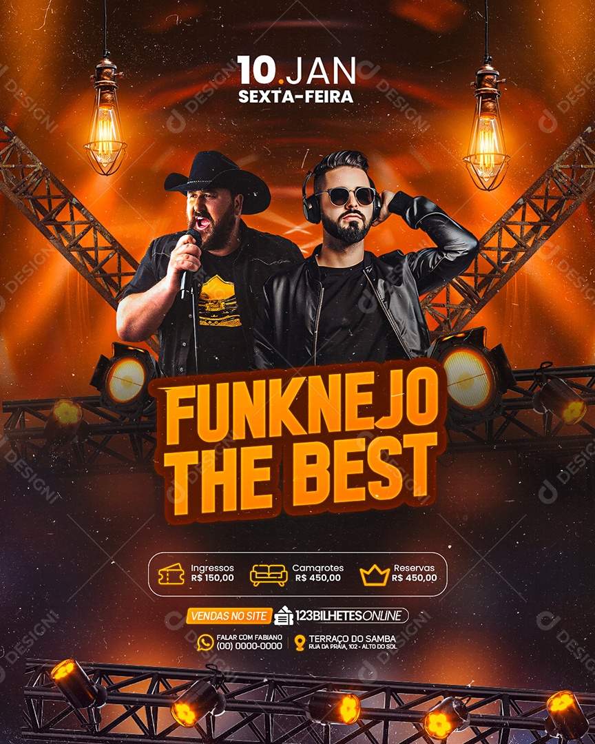 Flyer Funknejo The Best Social Media PSD Editável