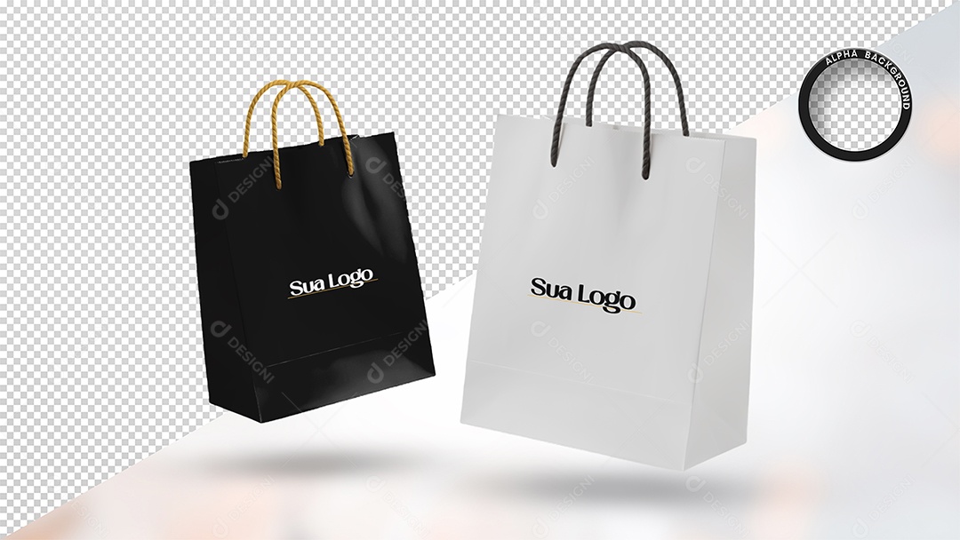Mockup de Duas Sacolas PSD Editável