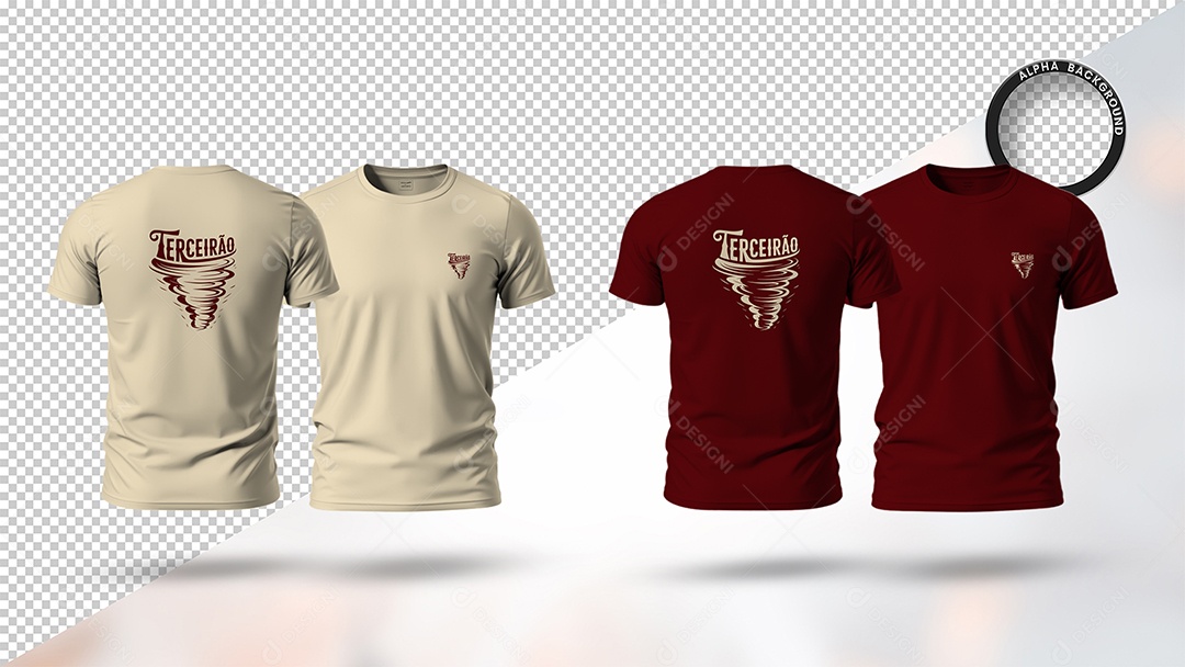 Mockup de Camisas Frente e Verso Pais PSD Editável