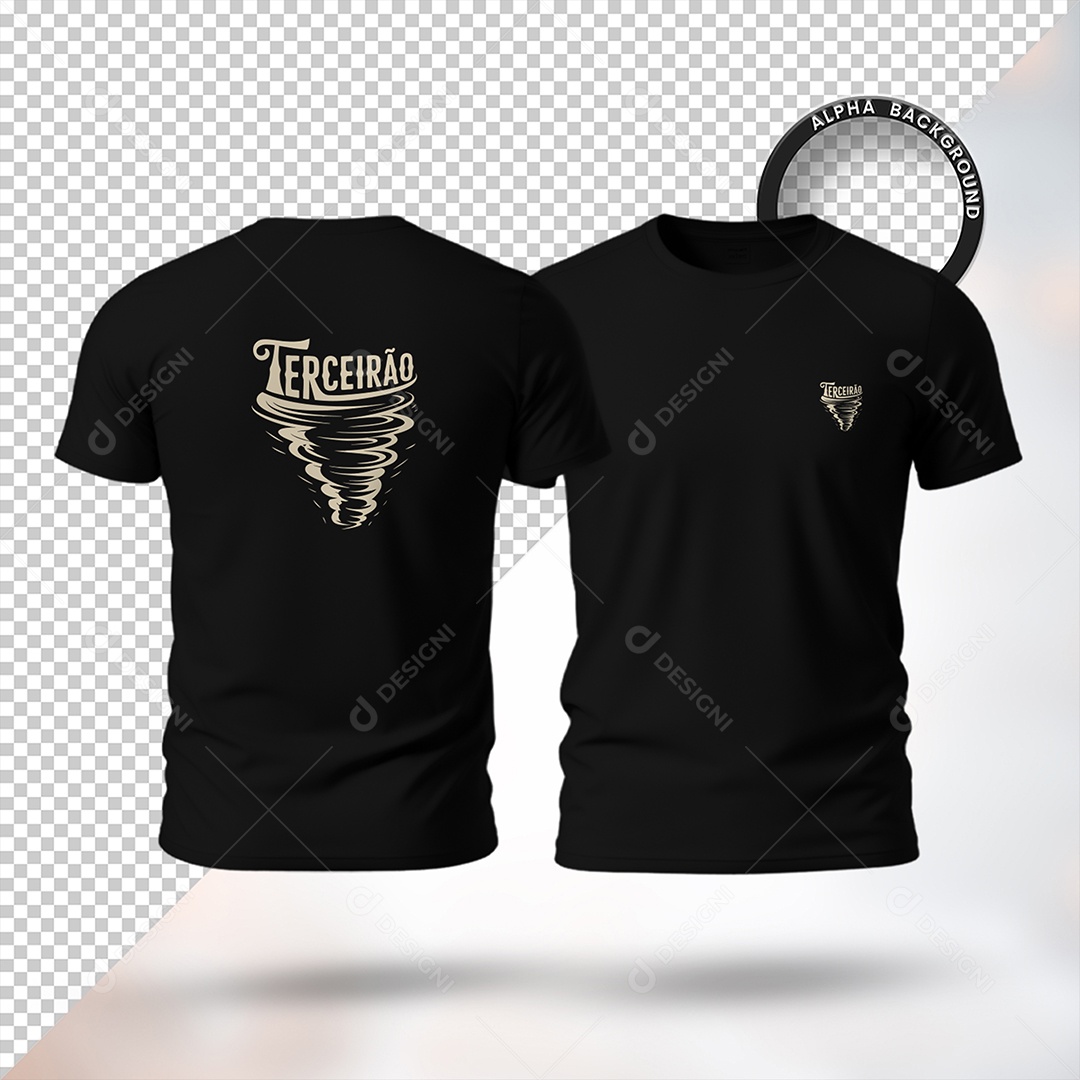 Mockup de Camisa Dia Frente e Verso PSD Editável