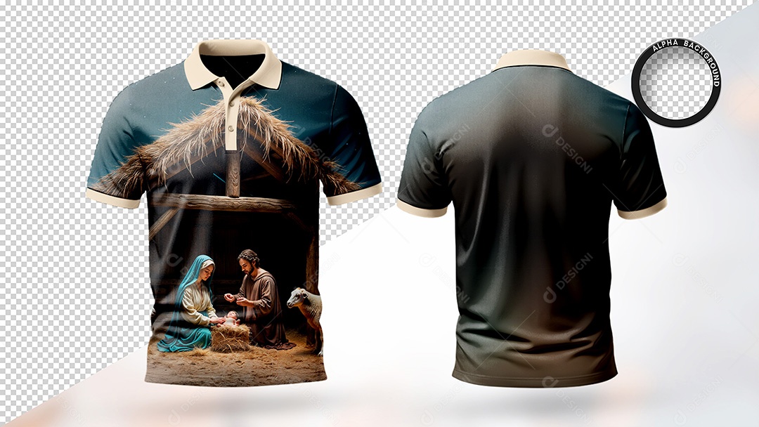Mockup de Duas Camisas Frente e Verso PSD Editável