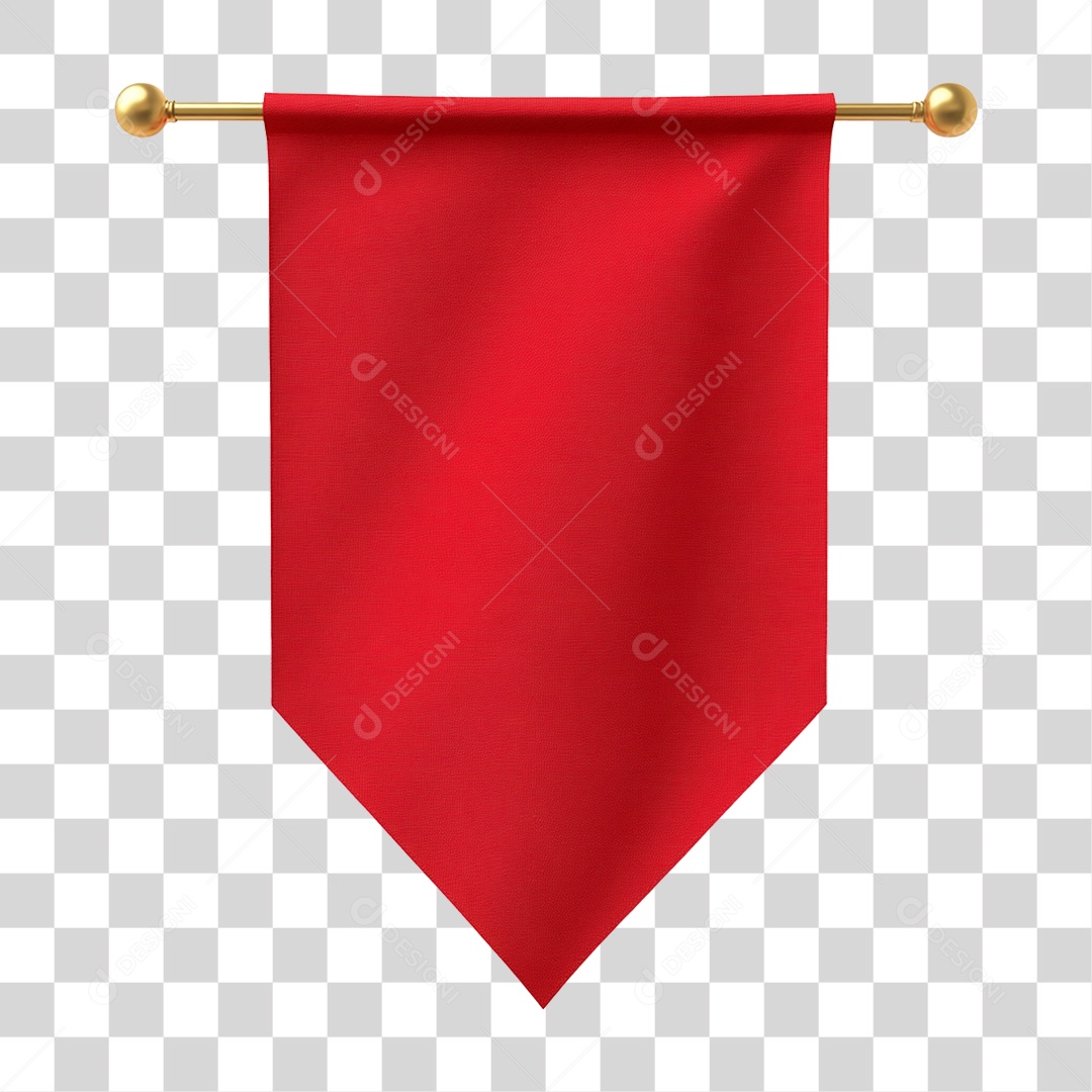 Bandeira Vermelha PNG Transparente