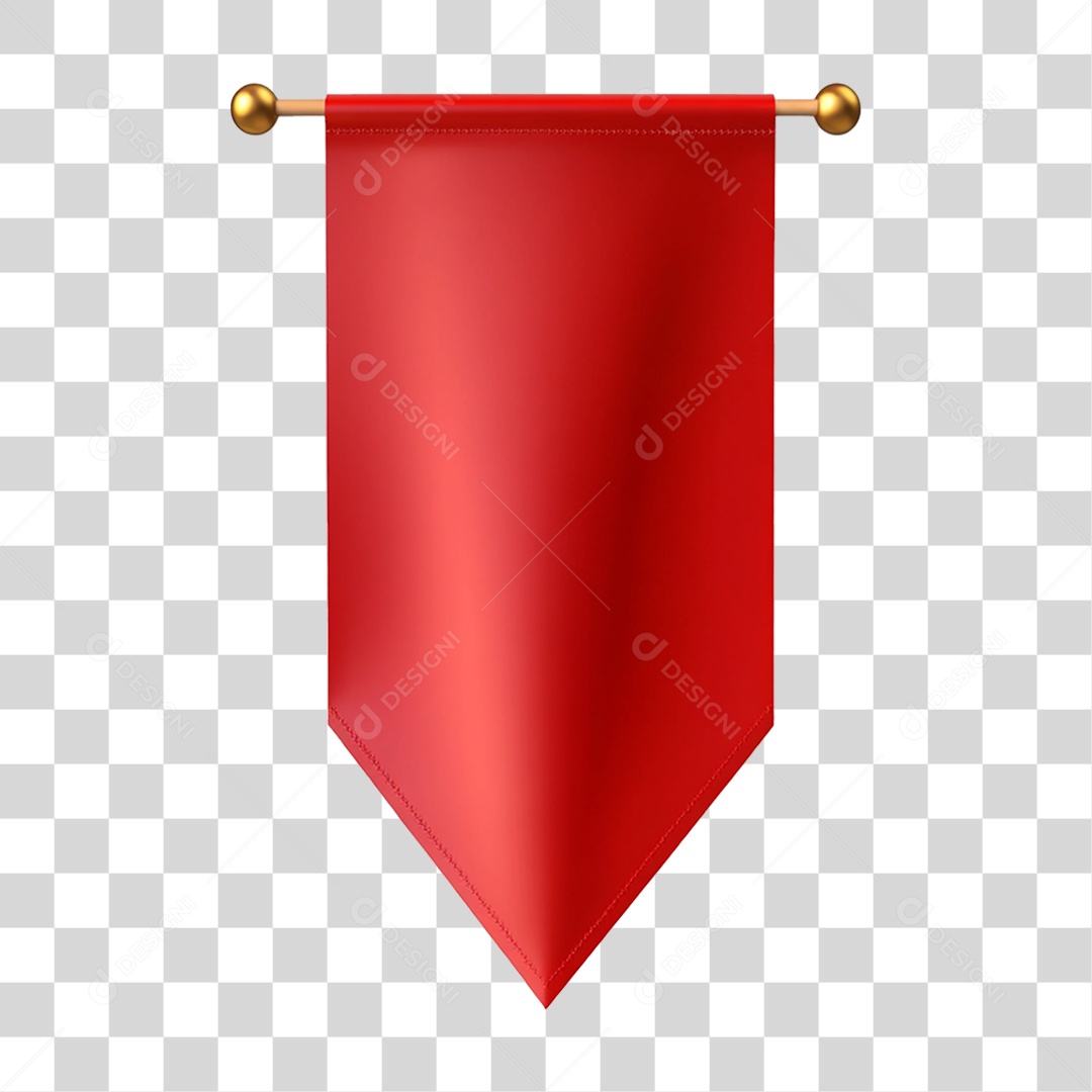 Bandeira Vermelha PNG Transparente