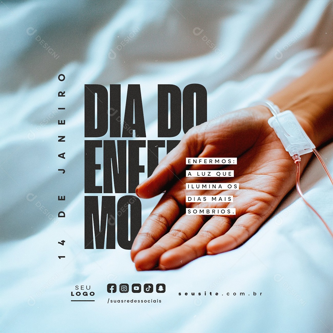 Dia do Enfermo 14 de Janeiro Social Media PSD Editável