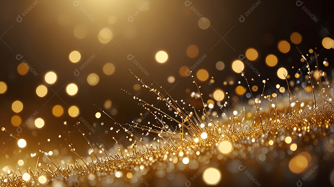 Fundo com textura bokeh dourado