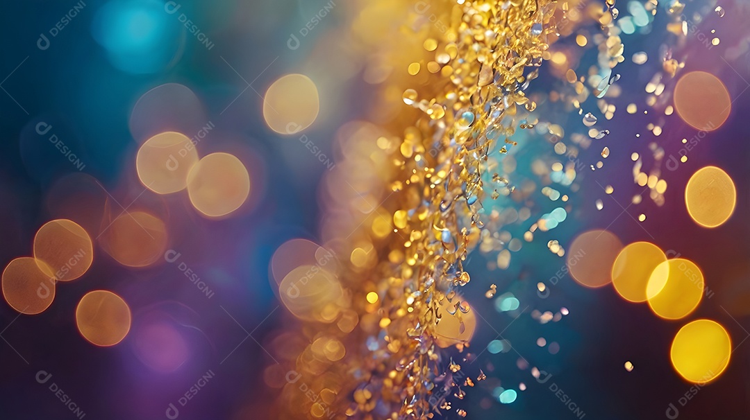 Bokeh colorido de bolas brilhantes