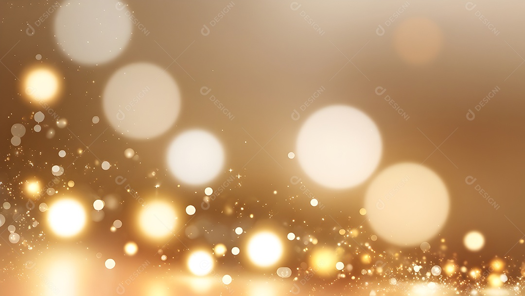 Fundo de luzes bokeh dourado