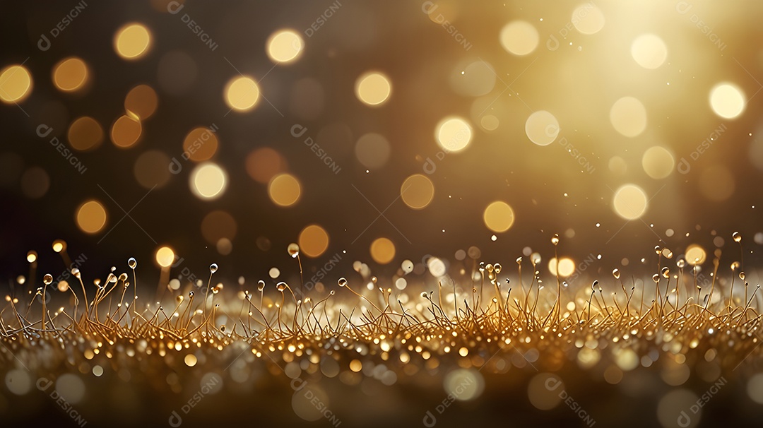 Bokeh dourado com brilho