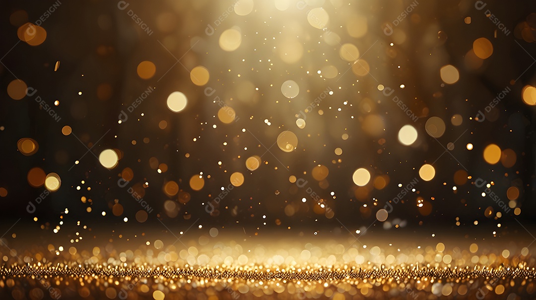Fundo de bokeh dourado