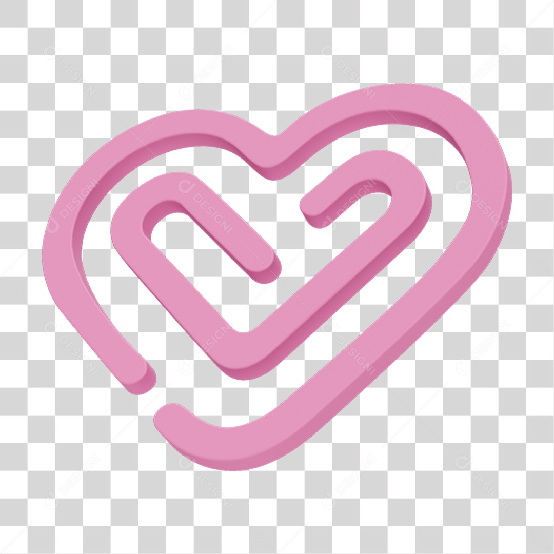 Coração Labirinto PNG Transparente