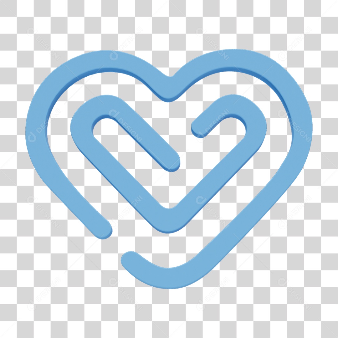 Coração Labirinto PNG Transparente