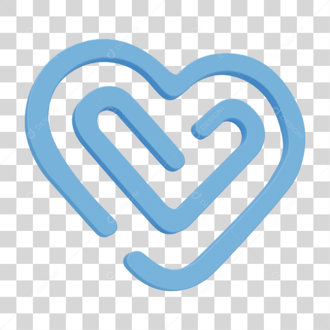 Coração Labirinto PNG Transparente