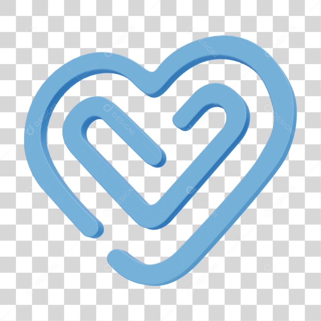 Coração Labirinto PNG Transparente