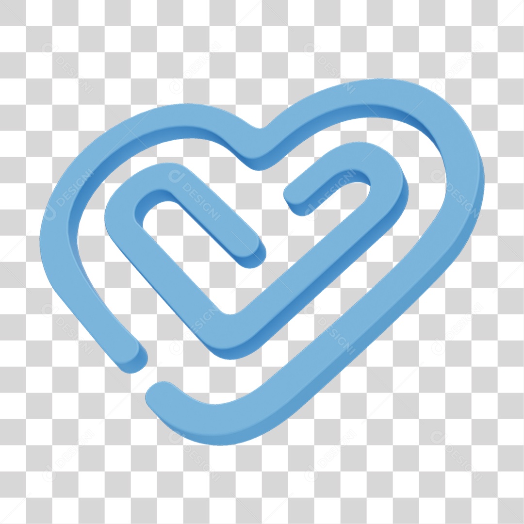 Coração Labirinto PNG Transparente