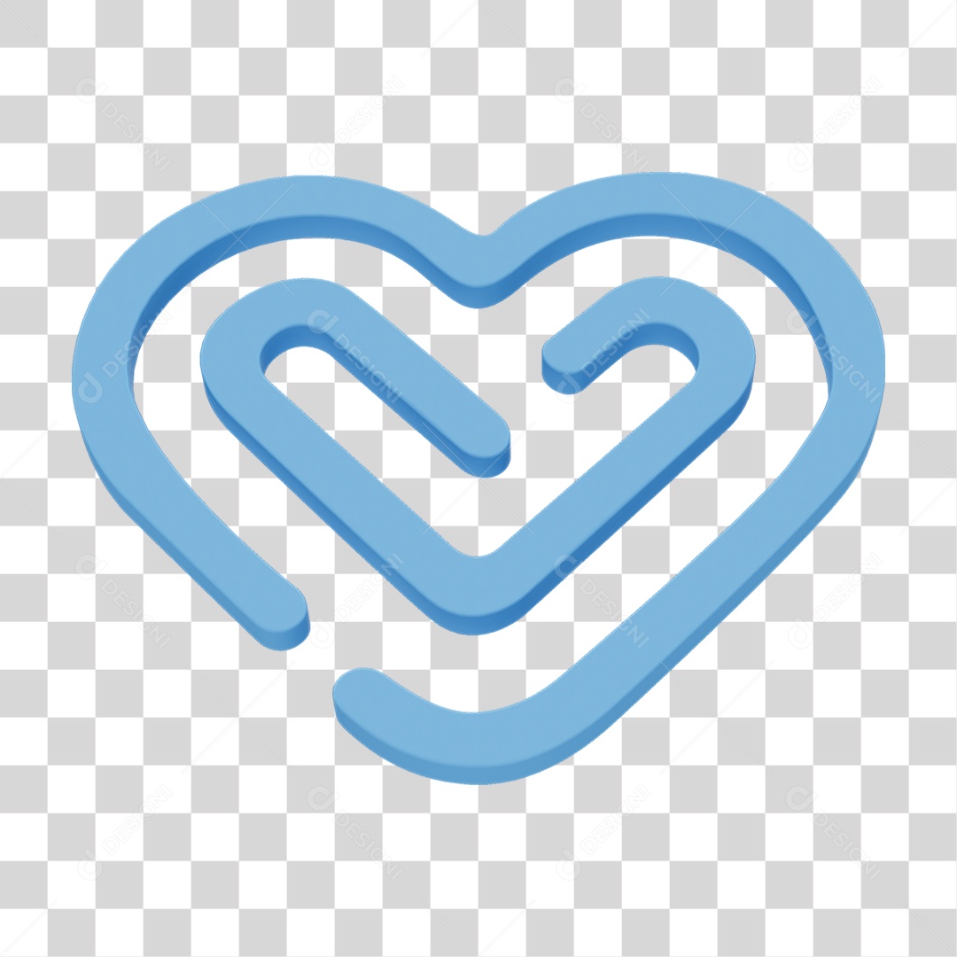 Coração Labirinto PNG Transparente