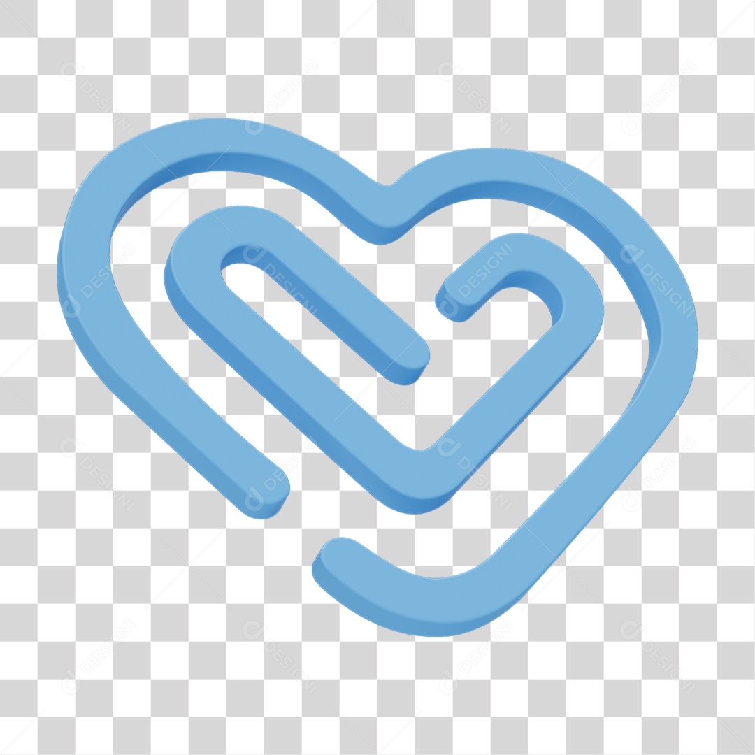 Coração Labirinto PNG Transparente