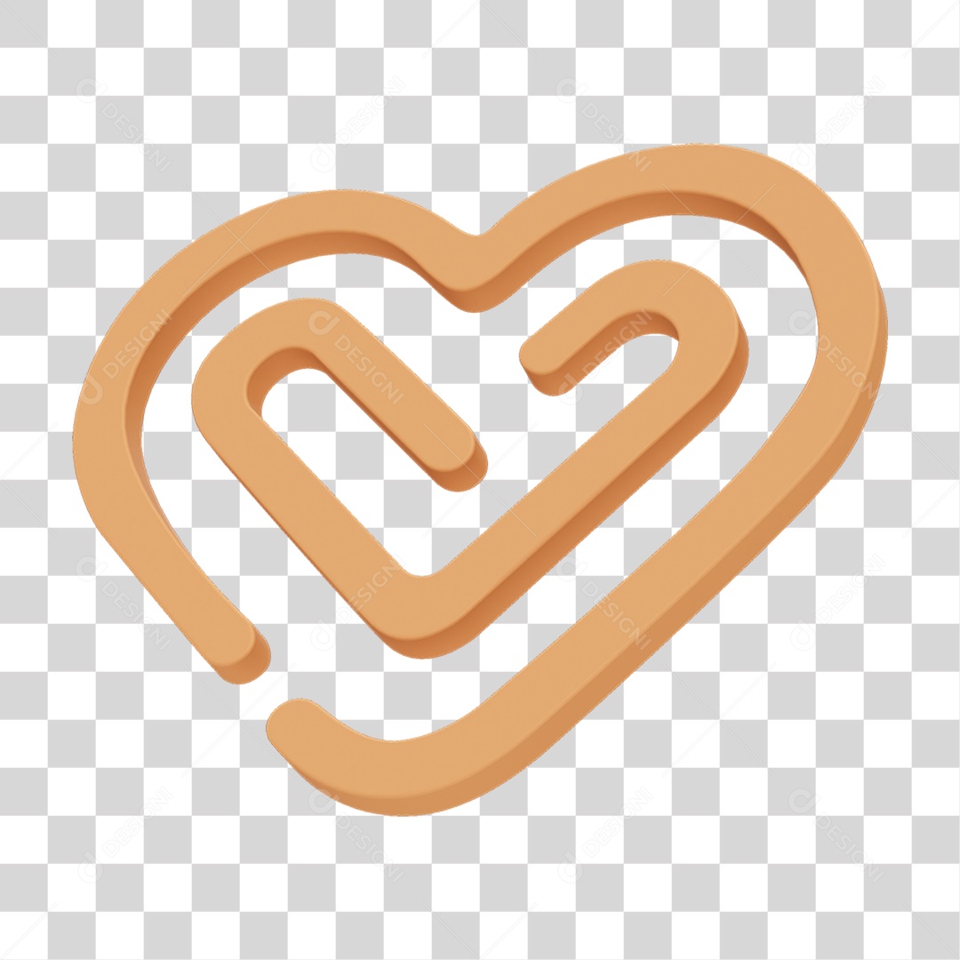 Coração Labirinto PNG Transparente