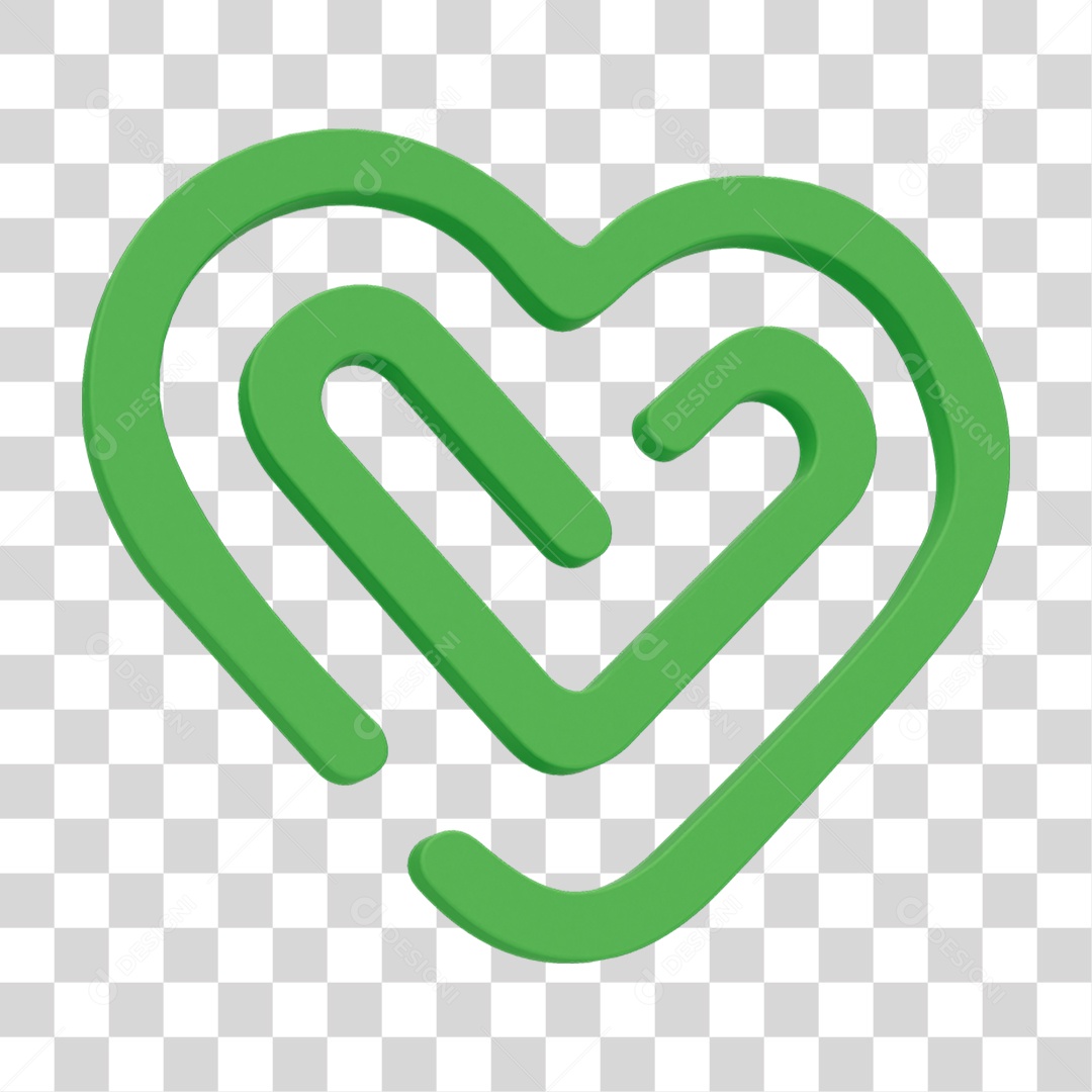 Coração Labirinto PNG Transparente