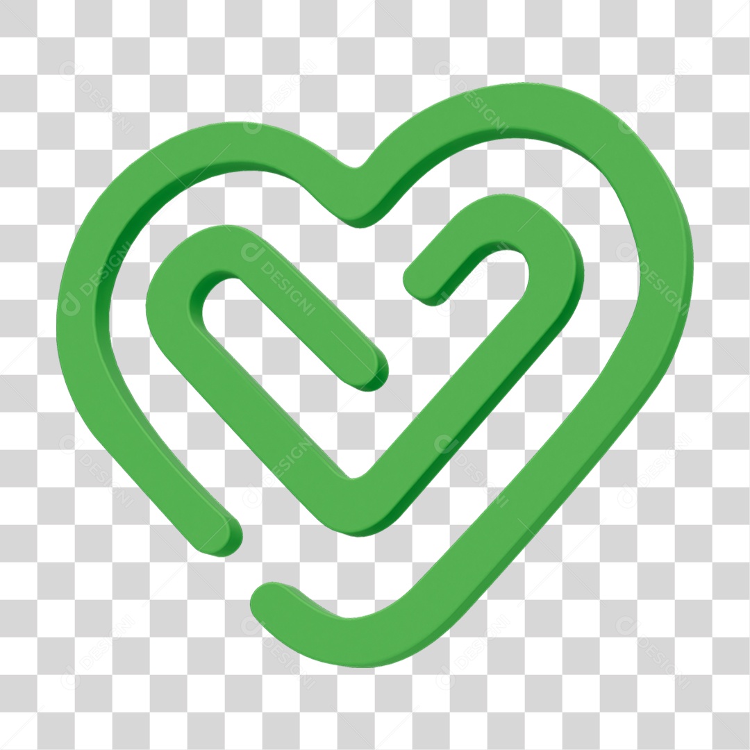 Coração Labirinto PNG Transparente