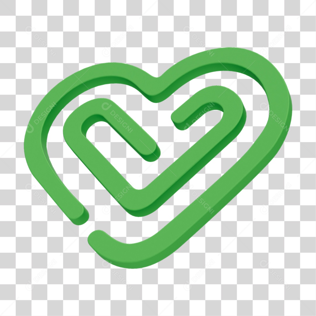 Coração Labirinto PNG Transparente