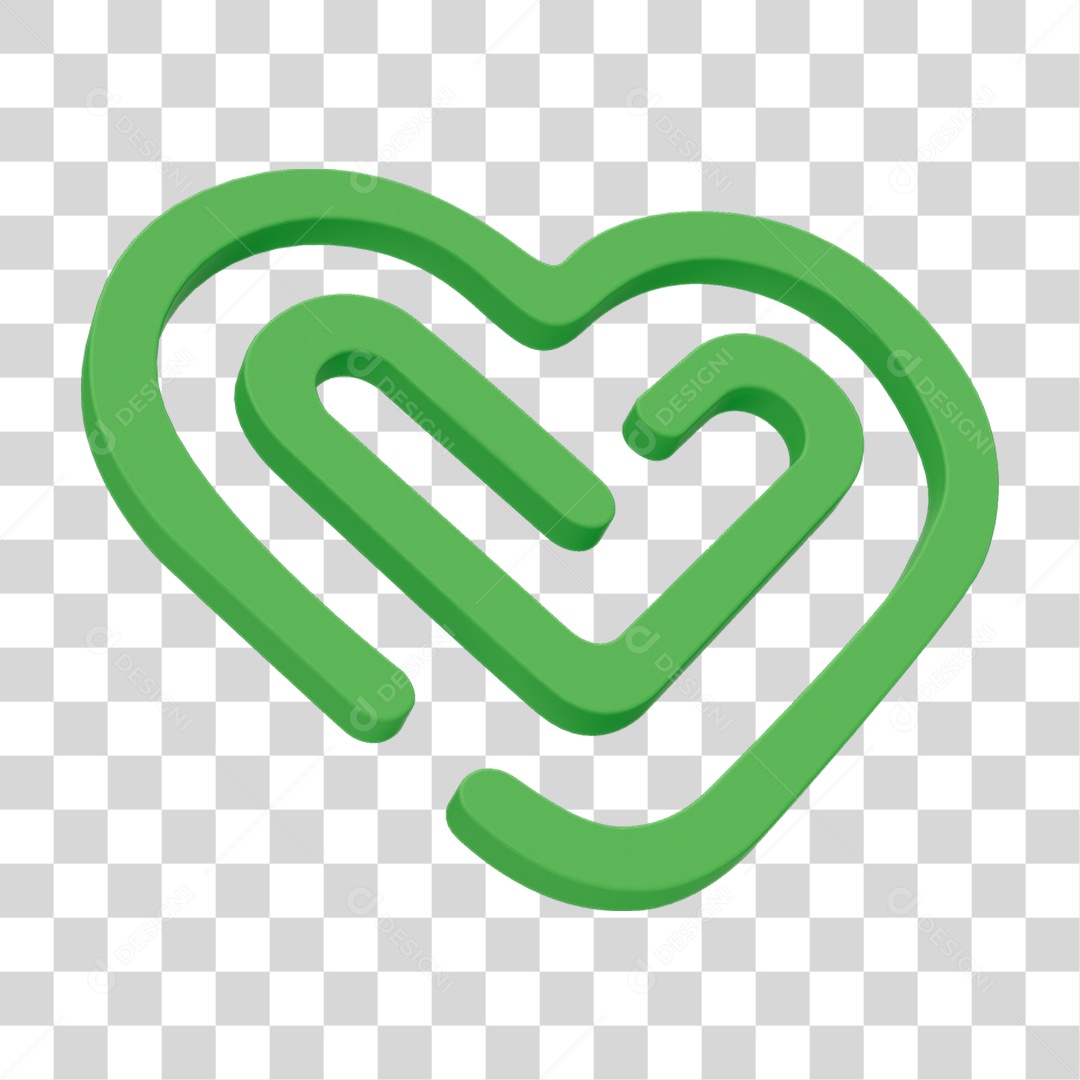 Coração Labirinto PNG Transparente