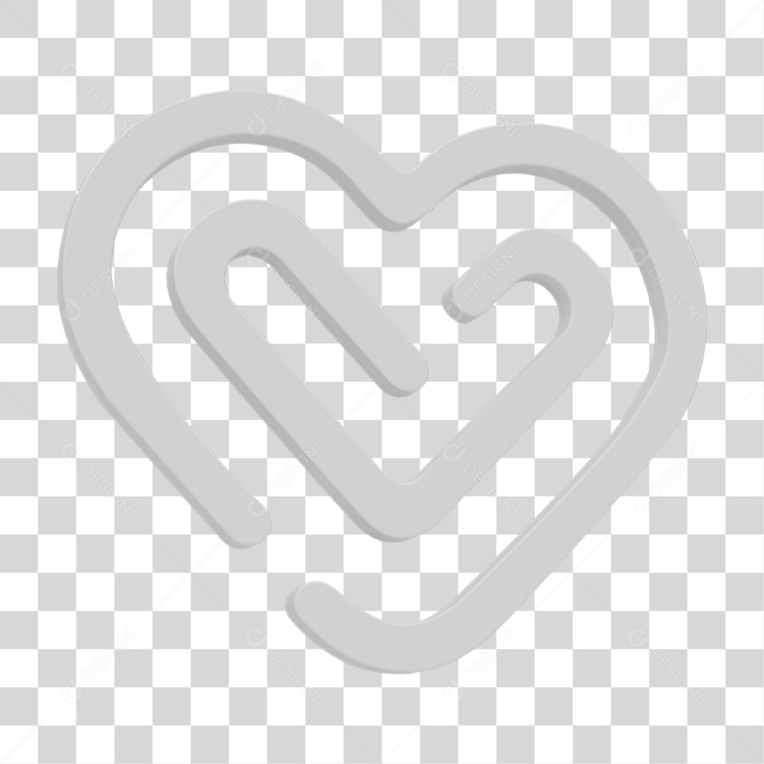 Coração Labirinto PNG Transparente