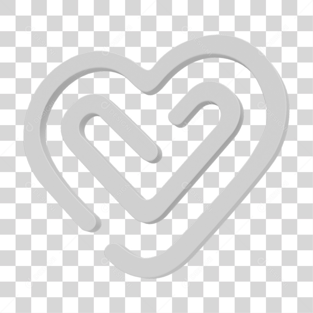 Coração Labirinto PNG Transparente