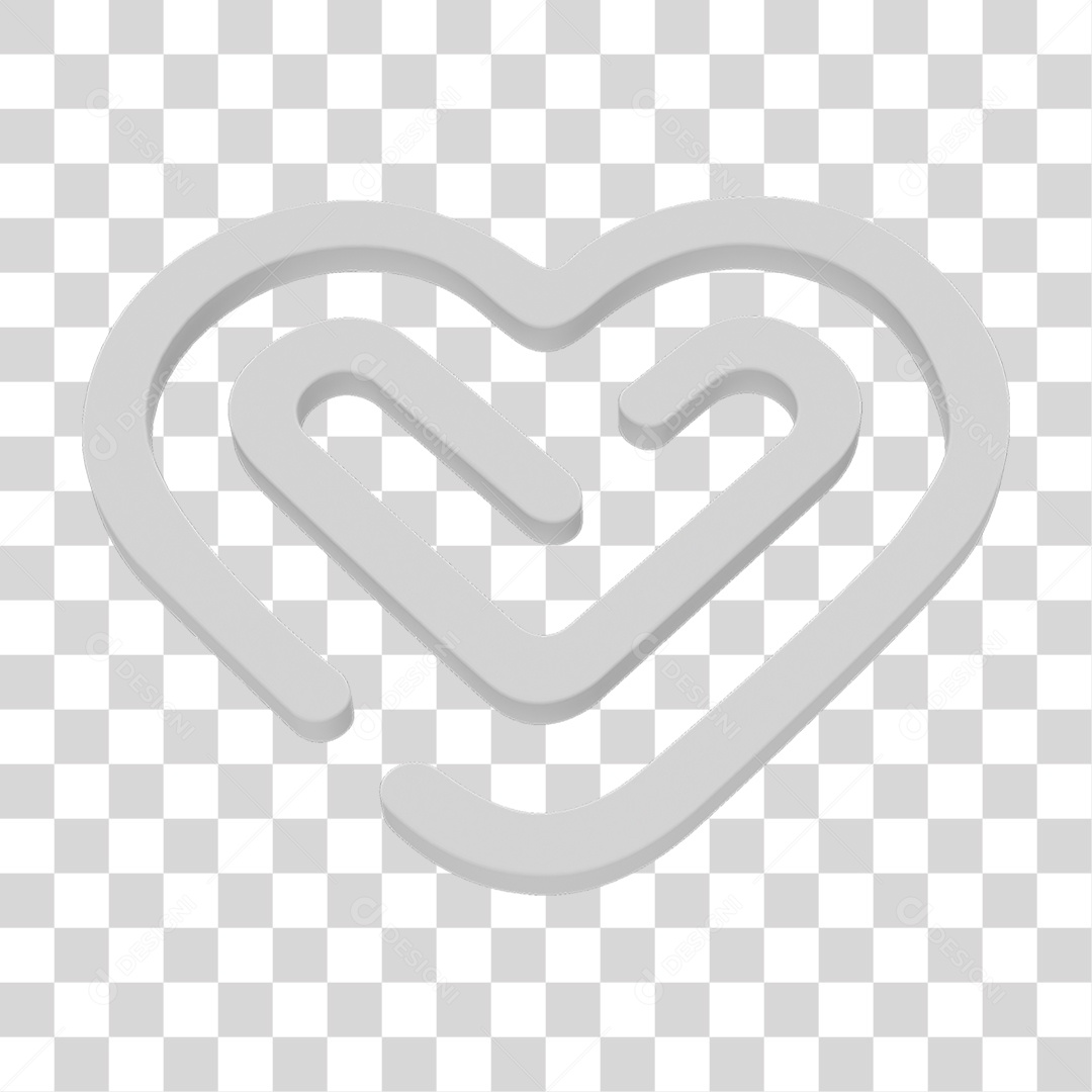 Coração Labirinto PNG Transparente